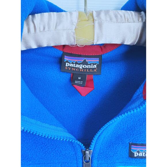 Patagonia Men's Lightweight Snap-T Synchilla Fleece Vest Medium Two-Tone Blue - Picture 5 of 7